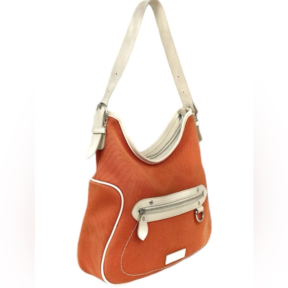 Burberry Orange Canvas and Leather Medium Shoulder Hobo bag - Picture 4 of 10